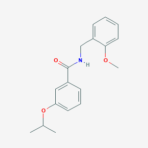 molecular formula C18H21NO3 B4413806 3-isopropoxy-N-(2-methoxybenzyl)benzamide 