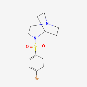 molecular formula C13H17BrN2O2S B4413851 4-[(4-bromophenyl)sulfonyl]-1,4-diazabicyclo[3.2.2]nonane 