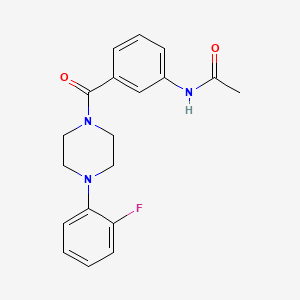 molecular formula C19H20FN3O2 B4413867 N-(3-{[4-(2-fluorophenyl)-1-piperazinyl]carbonyl}phenyl)acetamide 