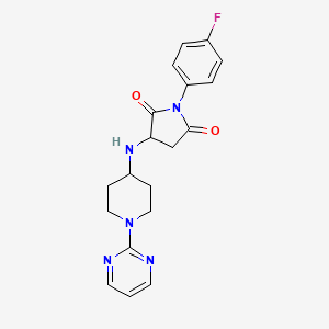 1-(4-fluorophenyl)-3-{[1-(2-pyrimidinyl)-4-piperidinyl]amino}-2,5-pyrrolidinedione