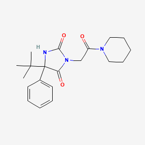 molecular formula C20H27N3O3 B4413887 5-tert-butyl-3-[2-oxo-2-(1-piperidinyl)ethyl]-5-phenyl-2,4-imidazolidinedione 