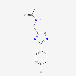 N-{[3-(4-chlorophenyl)-1,2,4-oxadiazol-5-yl]methyl}acetamide