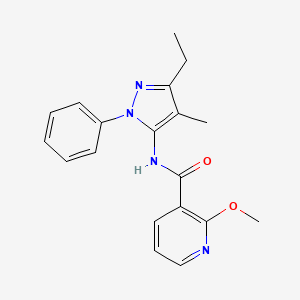 N-(3-ethyl-4-methyl-1-phenyl-1H-pyrazol-5-yl)-2-methoxynicotinamide