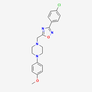 molecular formula C20H21ClN4O2 B4413913 1-{[3-(4-chlorophenyl)-1,2,4-oxadiazol-5-yl]methyl}-4-(4-methoxyphenyl)piperazine 