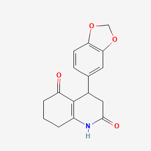 4-(1,3-benzodioxol-5-yl)-4,6,7,8-tetrahydro-2,5(1H,3H)-quinolinedione