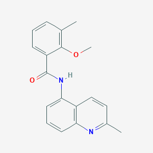 molecular formula C19H18N2O2 B4413952 2-methoxy-3-methyl-N-(2-methyl-5-quinolinyl)benzamide 