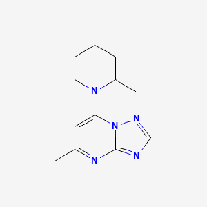 molecular formula C12H17N5 B4413979 5-methyl-7-(2-methyl-1-piperidinyl)[1,2,4]triazolo[1,5-a]pyrimidine 