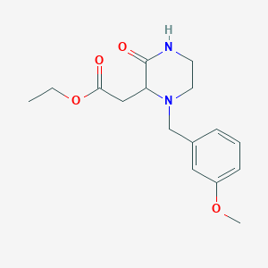 ethyl [1-(3-methoxybenzyl)-3-oxo-2-piperazinyl]acetate