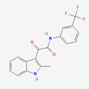 molecular formula C18H13F3N2O2 B4414023 2-(2-methyl-1H-indol-3-yl)-2-oxo-N-[3-(trifluoromethyl)phenyl]acetamide 