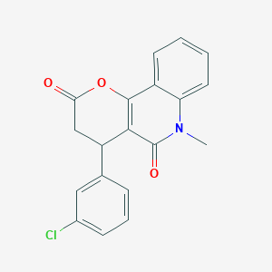 molecular formula C19H14ClNO3 B4414029 4-(3-chlorophenyl)-6-methyl-4,6-dihydro-2H-pyrano[3,2-c]quinoline-2,5(3H)-dione 