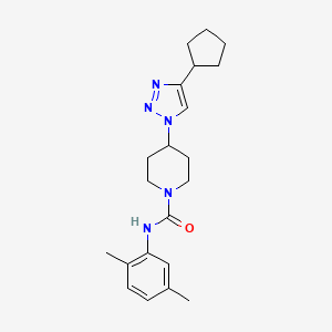 4-(4-cyclopentyl-1H-1,2,3-triazol-1-yl)-N-(2,5-dimethylphenyl)piperidine-1-carboxamide