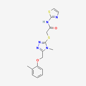 2-({4-methyl-5-[(2-methylphenoxy)methyl]-4H-1,2,4-triazol-3-yl}thio)-N-1,3-thiazol-2-ylacetamide