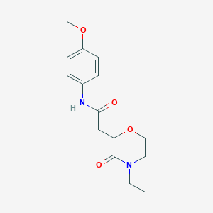 molecular formula C15H20N2O4 B4414069 2-(4-ethyl-3-oxo-2-morpholinyl)-N-(4-methoxyphenyl)acetamide 