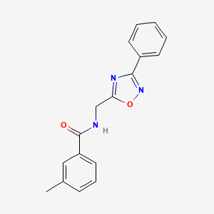 molecular formula C17H15N3O2 B4414074 3-methyl-N-[(3-phenyl-1,2,4-oxadiazol-5-yl)methyl]benzamide 