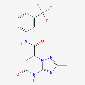 2-methyl-5-oxo-N-[3-(trifluoromethyl)phenyl]-4,5,6,7-tetrahydro[1,2,4]triazolo[1,5-a]pyrimidine-7-carboxamide