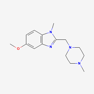 molecular formula C15H22N4O B4414122 5-methoxy-1-methyl-2-[(4-methyl-1-piperazinyl)methyl]-1H-benzimidazole 