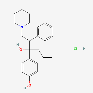 4-{1-hydroxy-1-[1-phenyl-2-(1-piperidinyl)ethyl]butyl}phenol hydrochloride