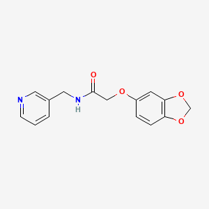 molecular formula C15H14N2O4 B4414143 2-(1,3-benzodioxol-5-yloxy)-N-(3-pyridinylmethyl)acetamide 