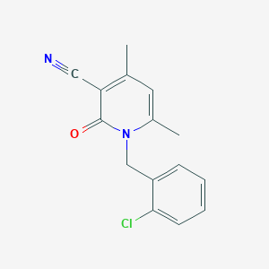 molecular formula C15H13ClN2O B4414148 1-(2-chlorobenzyl)-4,6-dimethyl-2-oxo-1,2-dihydro-3-pyridinecarbonitrile 