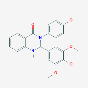molecular formula C24H24N2O5 B441415 3-(4-methoxyphenyl)-2-(3,4,5-trimethoxyphenyl)-2,3-dihydroquinazolin-4(1H)-one CAS No. 312626-86-1