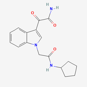 2-{1-[2-(cyclopentylamino)-2-oxoethyl]-1H-indol-3-yl}-2-oxoacetamide