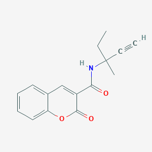 molecular formula C16H15NO3 B4414222 N-(1-ethyl-1-methyl-2-propyn-1-yl)-2-oxo-2H-chromene-3-carboxamide 