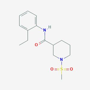 molecular formula C15H22N2O3S B4414278 N-(2-ethylphenyl)-1-(methylsulfonyl)-3-piperidinecarboxamide 