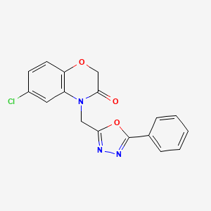 6-chloro-4-[(5-phenyl-1,3,4-oxadiazol-2-yl)methyl]-2H-1,4-benzoxazin-3(4H)-one