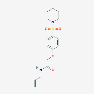 molecular formula C16H22N2O4S B4414300 N-allyl-2-[4-(1-piperidinylsulfonyl)phenoxy]acetamide 