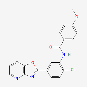 N-(2-chloro-5-[1,3]oxazolo[4,5-b]pyridin-2-ylphenyl)-4-methoxybenzamide