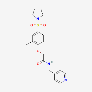 2-[2-methyl-4-(1-pyrrolidinylsulfonyl)phenoxy]-N-(4-pyridinylmethyl)acetamide