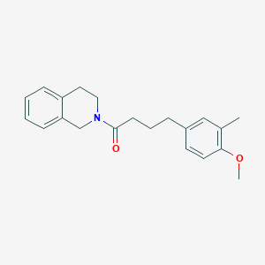 molecular formula C21H25NO2 B4414368 2-[4-(4-methoxy-3-methylphenyl)butanoyl]-1,2,3,4-tetrahydroisoquinoline 