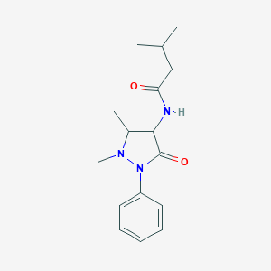 molecular formula C16H21N3O2 B441437 N-(1,5-dimethyl-3-oxo-2-phenyl-2,3-dihydro-1H-pyrazol-4-yl)-3-methylbutanamide CAS No. 34320-63-3