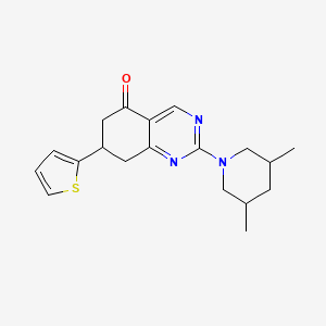 molecular formula C19H23N3OS B4414376 2-(3,5-dimethyl-1-piperidinyl)-7-(2-thienyl)-7,8-dihydro-5(6H)-quinazolinone 