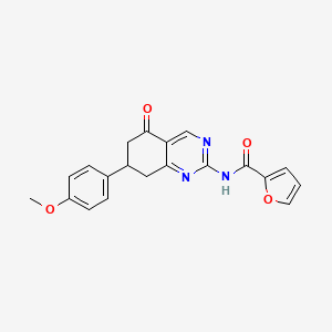 N-[7-(4-methoxyphenyl)-5-oxo-5,6,7,8-tetrahydro-2-quinazolinyl]-2-furamide