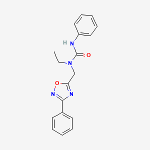 N-ethyl-N'-phenyl-N-[(3-phenyl-1,2,4-oxadiazol-5-yl)methyl]urea