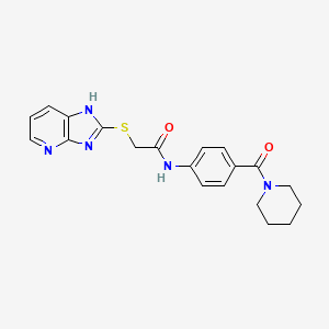 molecular formula C20H21N5O2S B4414435 2-(3H-imidazo[4,5-b]pyridin-2-ylthio)-N-[4-(1-piperidinylcarbonyl)phenyl]acetamide 