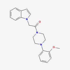 molecular formula C21H23N3O2 B4414440 1-{2-[4-(2-methoxyphenyl)-1-piperazinyl]-2-oxoethyl}-1H-indole 