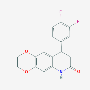 molecular formula C17H13F2NO3 B4414455 9-(3,4-difluorophenyl)-2,3,8,9-tetrahydro[1,4]dioxino[2,3-g]quinolin-7(6H)-one 