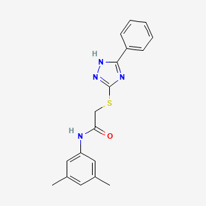 molecular formula C18H18N4OS B4414457 N-(3,5-dimethylphenyl)-2-[(5-phenyl-4H-1,2,4-triazol-3-yl)thio]acetamide 