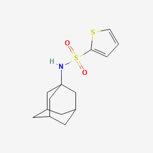 molecular formula C14H19NO2S2 B4414494 N-1-金刚烷基-2-噻吩磺酰胺 