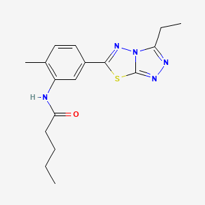 N-[5-(3-ethyl[1,2,4]triazolo[3,4-b][1,3,4]thiadiazol-6-yl)-2-methylphenyl]pentanamide