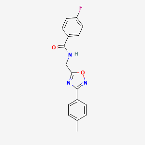 4-fluoro-N-{[3-(4-methylphenyl)-1,2,4-oxadiazol-5-yl]methyl}benzamide