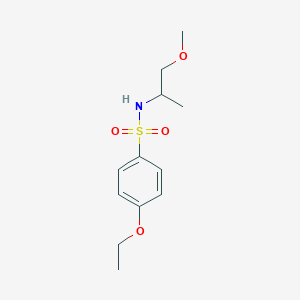 molecular formula C12H19NO4S B4414512 4-ethoxy-N-(2-methoxy-1-methylethyl)benzenesulfonamide 