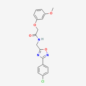 molecular formula C18H16ClN3O4 B4414527 N-{[3-(4-chlorophenyl)-1,2,4-oxadiazol-5-yl]methyl}-2-(3-methoxyphenoxy)acetamide 