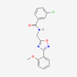 3-chloro-N-{[3-(2-methoxyphenyl)-1,2,4-oxadiazol-5-yl]methyl}benzamide