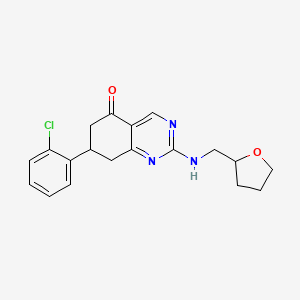 molecular formula C19H20ClN3O2 B4414551 7-(2-chlorophenyl)-2-[(tetrahydro-2-furanylmethyl)amino]-7,8-dihydro-5(6H)-quinazolinone 