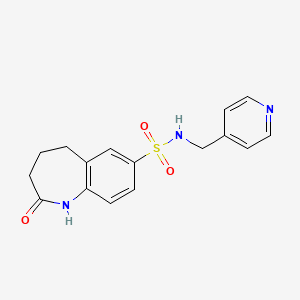 2-oxo-N-(4-pyridinylmethyl)-2,3,4,5-tetrahydro-1H-1-benzazepine-7-sulfonamide