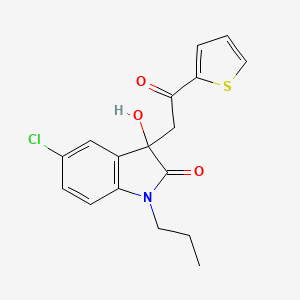 5-chloro-3-hydroxy-3-[2-oxo-2-(2-thienyl)ethyl]-1-propyl-1,3-dihydro-2H-indol-2-one