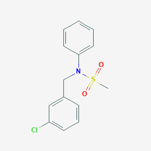 molecular formula C14H14ClNO2S B4414589 N-(3-chlorobenzyl)-N-phenylmethanesulfonamide 